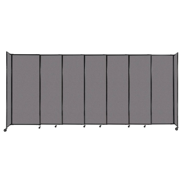 StraightWall Sliding Portable Partition 15'6" x 6'10" Slate Fabric